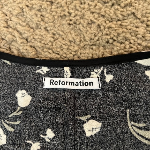 Reformation Jam Floral Wrap Tie Top Size L Womens - Picture 10 of 12